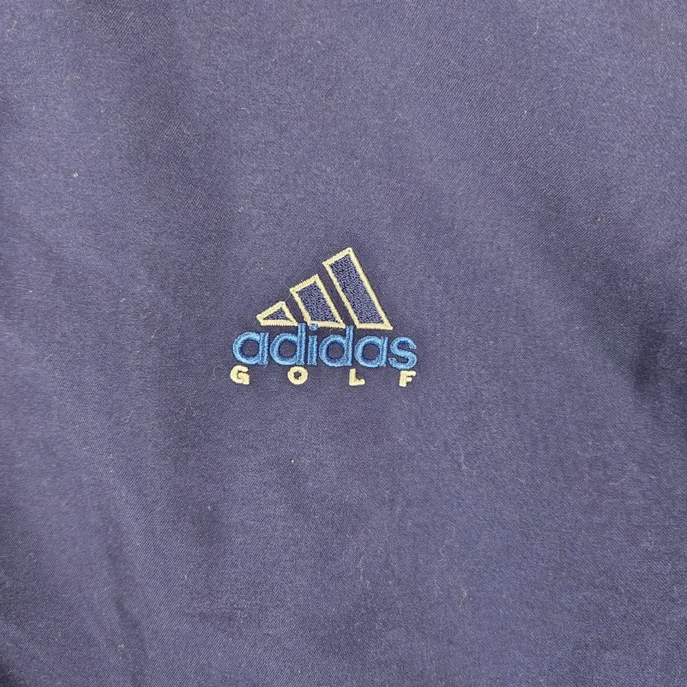 Vintage Adidas Golf Mens XXL Navy Blue V-Neck Wind Vest Pullover